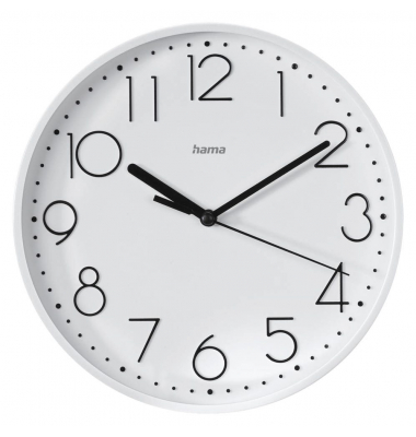 Wanduhr Salina weiß Kunststoff, Ø 22,0 cm