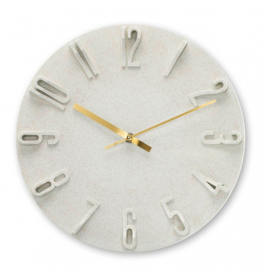 Wanduhr Korfu beige Weizenstroh, Ø 30,0 cm