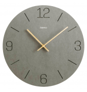 Wanduhr Kreta grau Mitteldichte Holzfaserplatte (MDF), Ø 30,0 cm