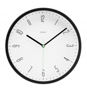 Wanduhr Capri weiß schwarz Kunststoff, Ø 25,0 cm