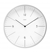 Wanduhr Sardinien weiß silber Kunststoff, Ø 30,0 cm