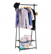 Kleiderständer HSR05BV1 schwarz Metall 87,5 x 155,0 cm