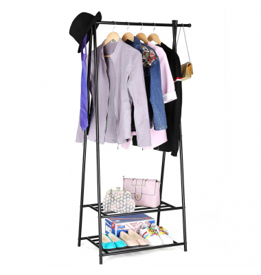 Kleiderständer HSR05BV1 schwarz Metall 87,5 x 155,0 cm