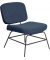 Sessel CURVE blau schwarz Stoff