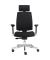 B&uuml;rodrehstuhl Premium, schwarz / silber, mit Armlehnen, bis 130kg, mit Kopfst&uuml;tze