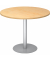 Konferenztisch, 74,5cm (H), 100x100cm (BxT), rund, ahorn / silber