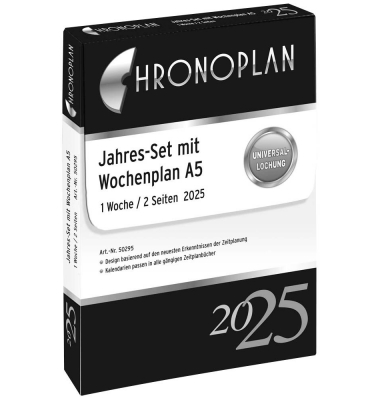 Kalendereinlage 50295, Jahres-Set, 14,8x21cm (BxH) (A5), 2025