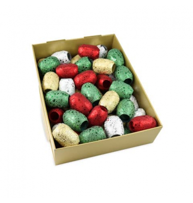 Geschenkband 1596-099, Glitter Star, 10mm x 10m, farbig sortiert