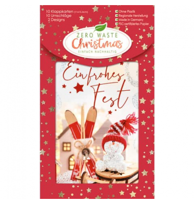 D.T.Weihnachtskarten 10ST sortiert