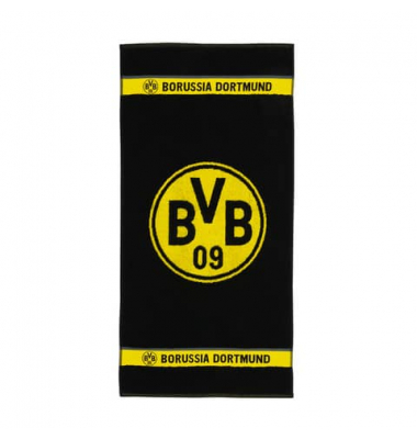 Duschtuch 19801300, gro&szlig;e Borussia Dortmund-Schriftzug, 140x70cm
