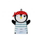 Waschhandschuh Pinguin, mehrfarbig, Größe Einheitsgröße