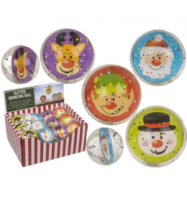 Springball Glitter Xmas sortiert