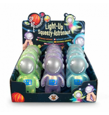 Quetschfigur Light Up Astronaut sortiert