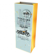 Geschenktasche 462001, Geburtstag, Kordel mit Anhänger, Motorrad+Geburtstagsspruch, 125mm x 330mm