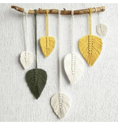 Motivservietten 207457, mehrfarbig / Makramee-Saison, 3-lagig, 33x33cm