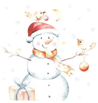 Weihn.Zelltuchserviette 33x33cm Kind