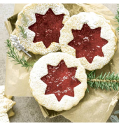 Weihn.Zelltuchserviette 25x25cm