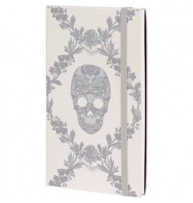 Notizbuch 0QO4LD-170, Lace, wei&szlig;, A5, Lineatur, 80g, 96 Blatt / 192 Seiten