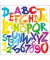 Motivserviette 33x33cm Schulanfang ABC
