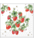 Motivserviette 33x33cm Strawberries