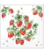 Motivserviette 33x33cm Strawberries