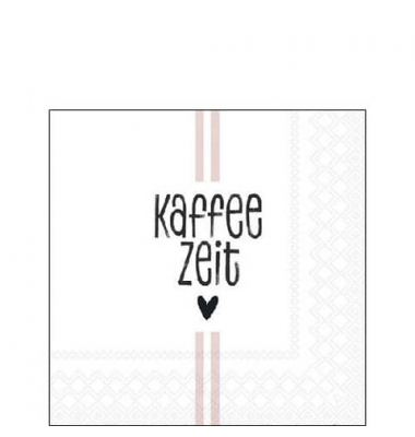 Motivserviette 25x25cm Kaffeezeit