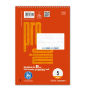 Notizblock 040741005, kariert / Lineatur 5, A5, 90g, rot, 40 Blatt