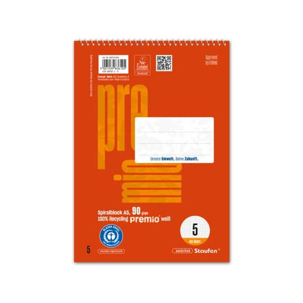 9001939836334 - Notizblock 040741005 kariert Lineatur 5 A5 90g rot 40 Blatt 9001939836334 Staufen 9001939836334 - Notizblock 040741005 kariert Lineatur 5 A5 90g rot 40 Blatt 9001939836334 Staufen