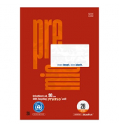 Schulblock 040751028 Premio, Lineatur 28 / kariert mit Rand innen/außen, A4, 90g, 50 Blatt
