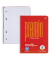 Collegeblock 040834022 Premio, Lineatur 22 / kariert mit Rand innen, A5, 90g, rot, 80 Blatt