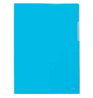 Sichthüllen 1784910-10, A4, blau, transluzent glatt, oben & rechts offen, 0,16mm