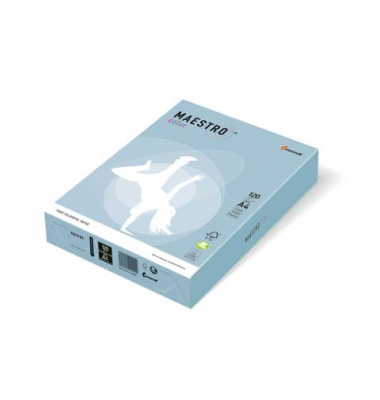 Kopierpapier Maestro Color 9417-OBL70A12S eisblau pastell A4 120g 