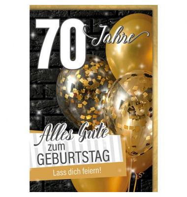 Geburtstagskarten 525470 Zahl 70