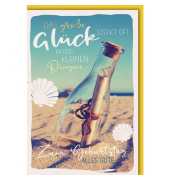 Geburtstagskarten 551169 11,5x17 cm 115mm x 170mm (BxH) Strand bunt