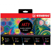 Filzstifte-Set Box &bdquo;ARTY: CREATIVE SET Filzstifte & Fineliner&ldquo;, 77/6-3-20, sortiert, Packung