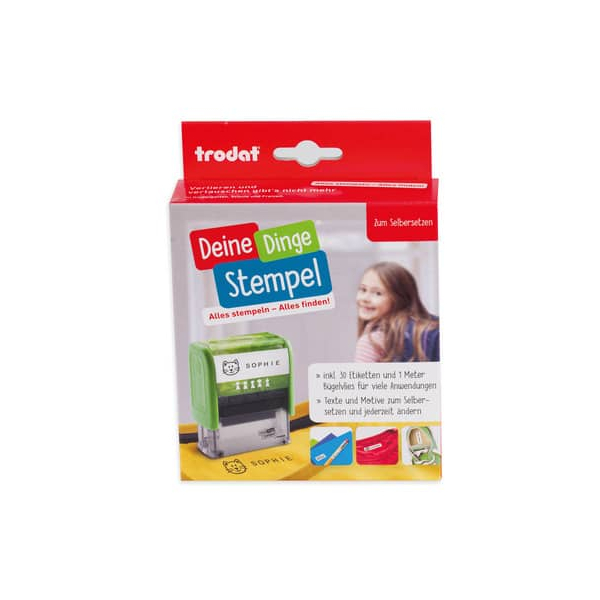 9010035505297 - Textstempel individualisierbar DeineDingeStempel 8911 selbstfärbend schwarz ohne Logo 1 St