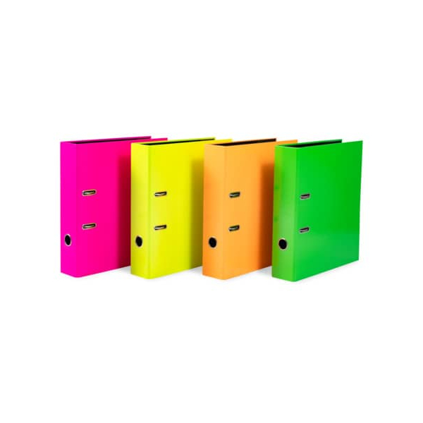 10 Stück Herma Ordner A4 70mm Karton Neon sortiert  Herma