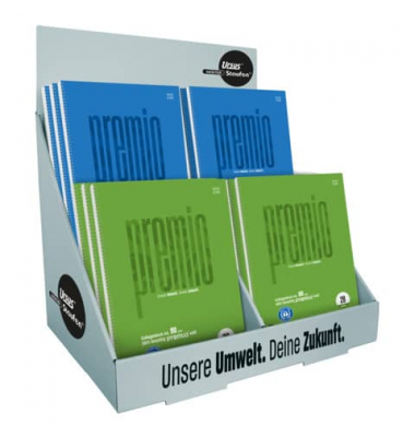 Collegeblock 608916001, kariert/liniert / Lin 27 + Lin 28, A4, 90g, farbig sortiert, 80 Blatt