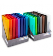 Ringbuch ohne 20128, A4 2 Ringe Polypropylen sortiert/transparent