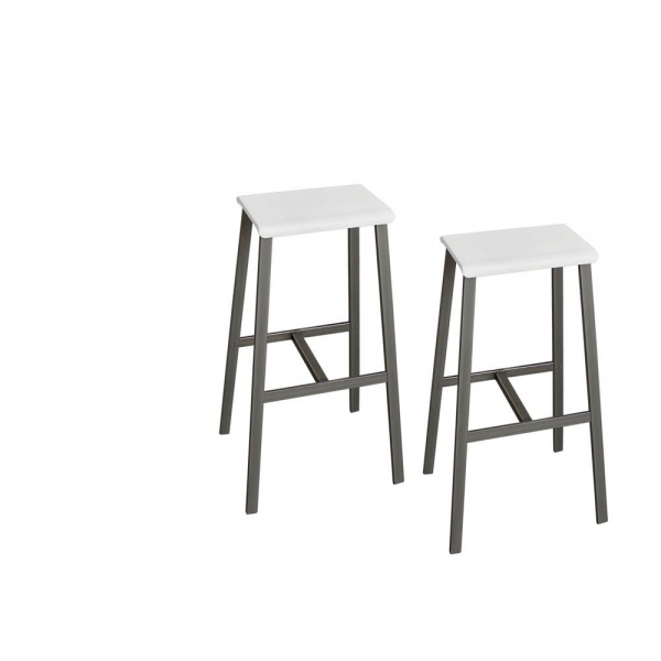 4032062312315 - Barhocker Meeting Point Industriedesign weiß Rohstahlbeine Sitzhöhe 770 mm 2 Stück