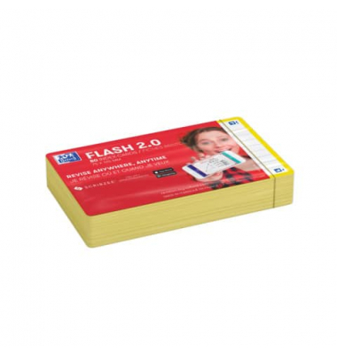 Karteikarten 400133883 gelb liniert 250g 