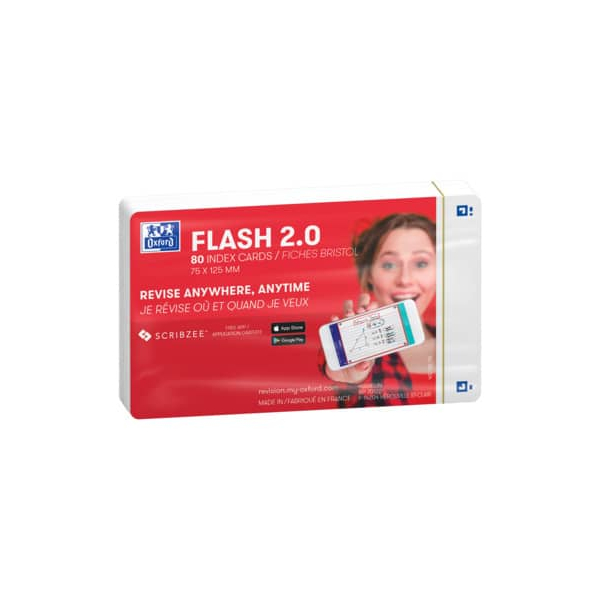 20 Stück Oxford Karteikarte 75x12580BL blanko weiß 3020120152899 Oxford 80 Stück