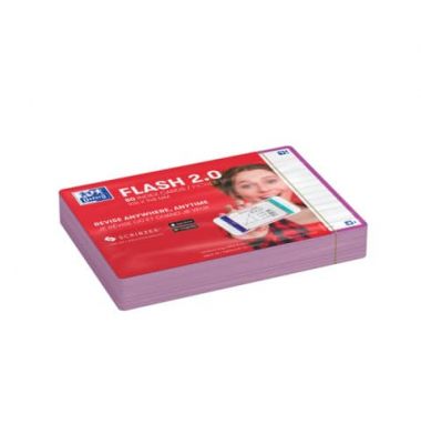 Karteikarten 400133914 lila/violett liniert 