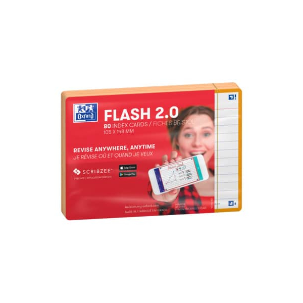 20 Stück Oxford Karteikarte 105x14880BL liniert orange 3020120153490 Oxford 80 Stück