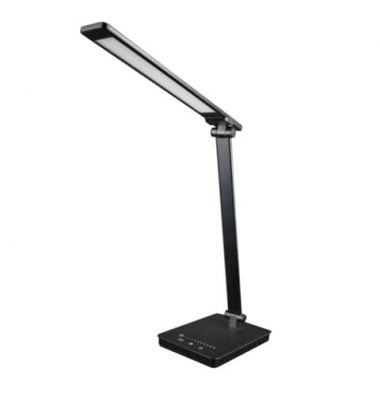 LED-Schreibtischlampe Novy, schwarz, mit Standfuß, dimmbar