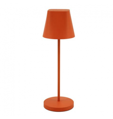 LED-Schreibtischlampe Ava, orange, mit Standfuß, dimmbar