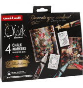 Kreidemarker Uni Chalk 4ST sortiert