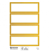 Sticker Rahmen rechteckig gold weiß