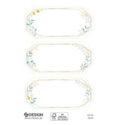 Sticker Floral Rahmen grün weiß
