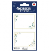 Sticker Floral Rahmen rechteck goldgrün